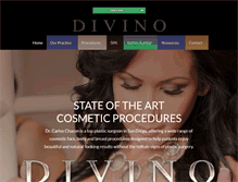 Tablet Screenshot of divinoplasticsurgery.com